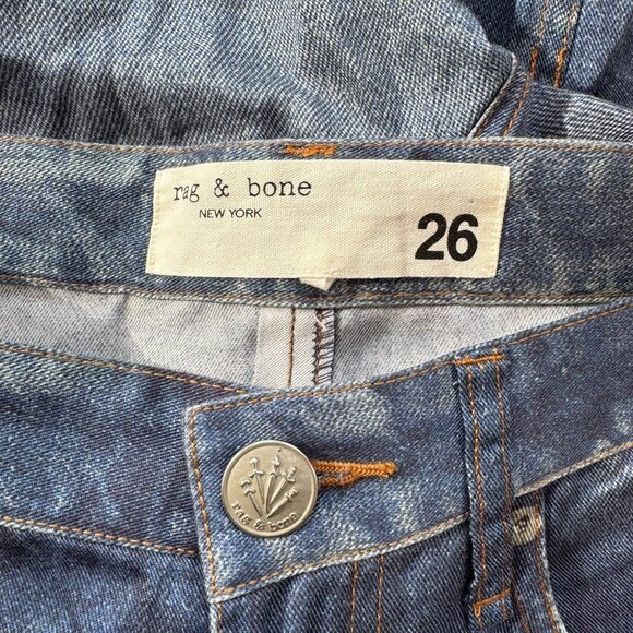 Rag & Bone Liquid Miramar Sofie Wide Leg Pants Sweatpant Jeans Taylors Blue 26 - Picture 7 of 12